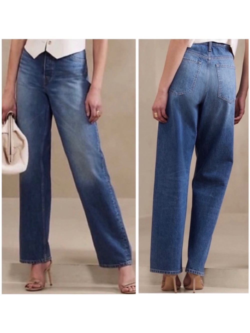 BANANA REPUBLIC Women’s Size‎ 27 Divisadero Wash Mid-Rise Loose Stovepipe Jeans